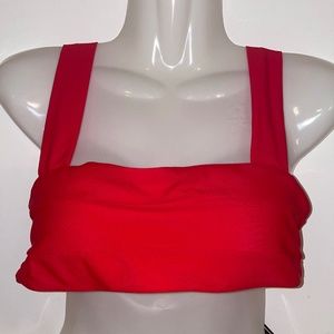 ZAFUL Wide Straps Bikini Padded Top Size Small Red